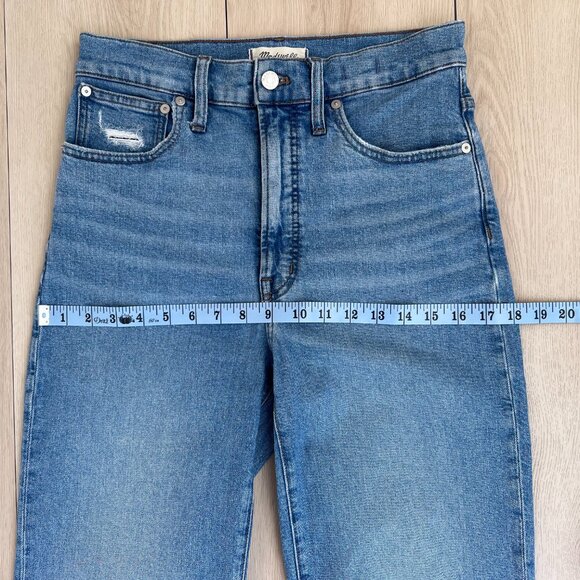 Madewell The Perfect Vintage Straight Crop Jean Montville Wash High Waisted (27) - Picture 9 of 16